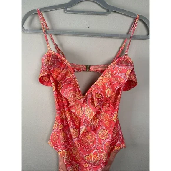 Ramy Brook Ruffle One Piece swimsuit sz Small - Picture 2 of 6